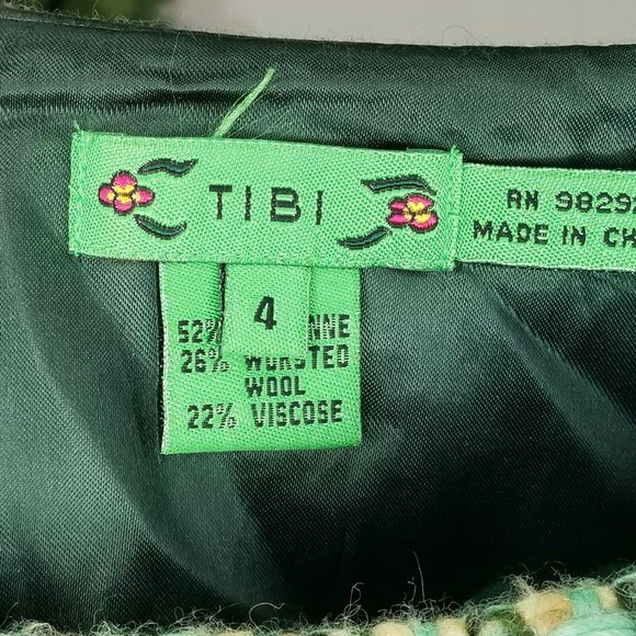 Tibi Tweed Fringe Skirt Pockets 4 - Picture 9 of 11